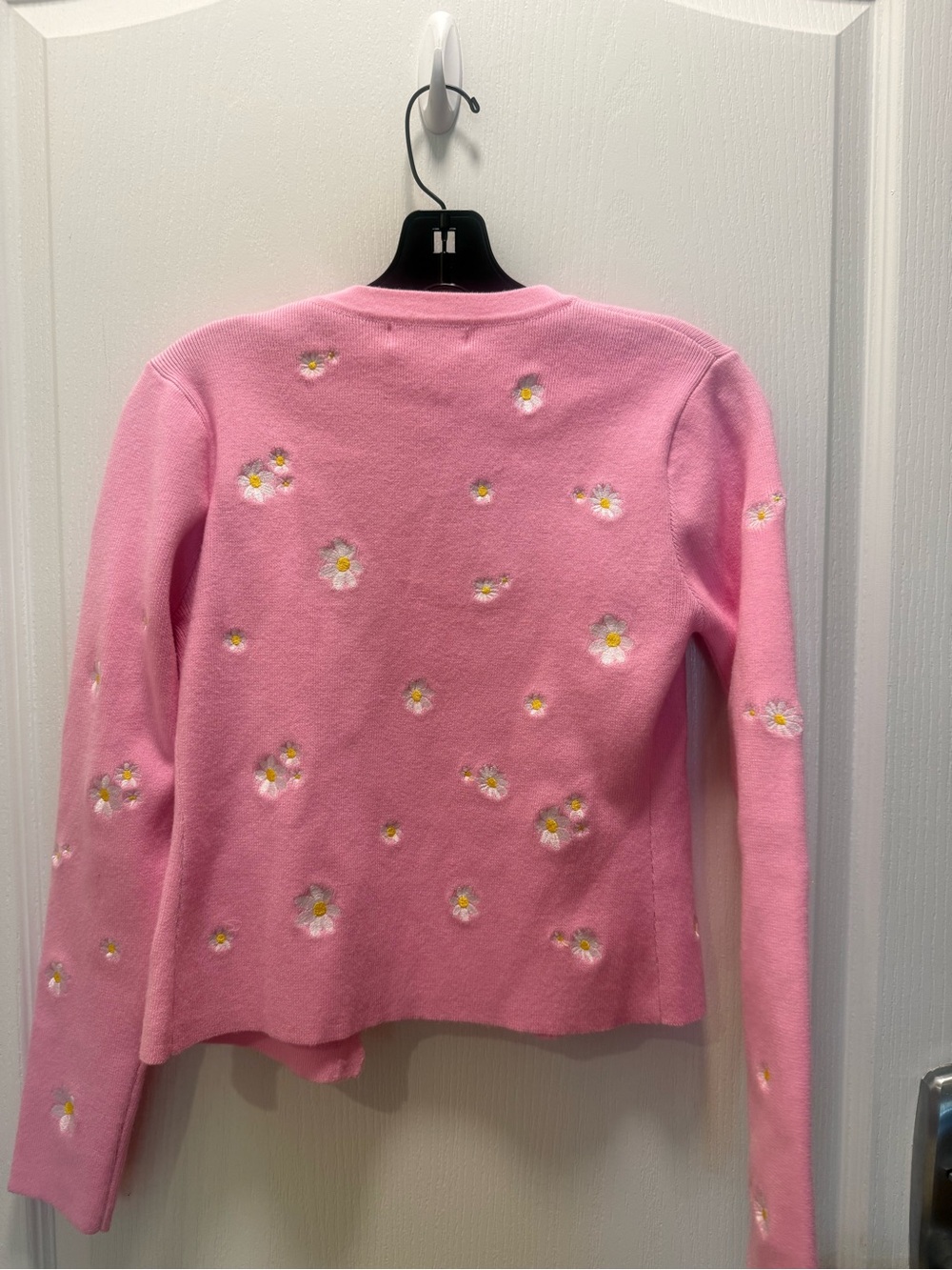 Jacquie the label Women’s Pink Daisy Knit Cardigan Sweater size S NWT - Picture 5 of 5